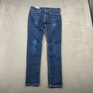 Hollister Super Skinny Jeans Womens 29x32 Blue Medium Wash Denim Casual Mid Rise